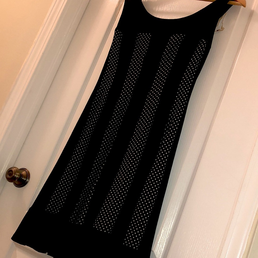 NWOT- size 10 black and polka dot swing dress